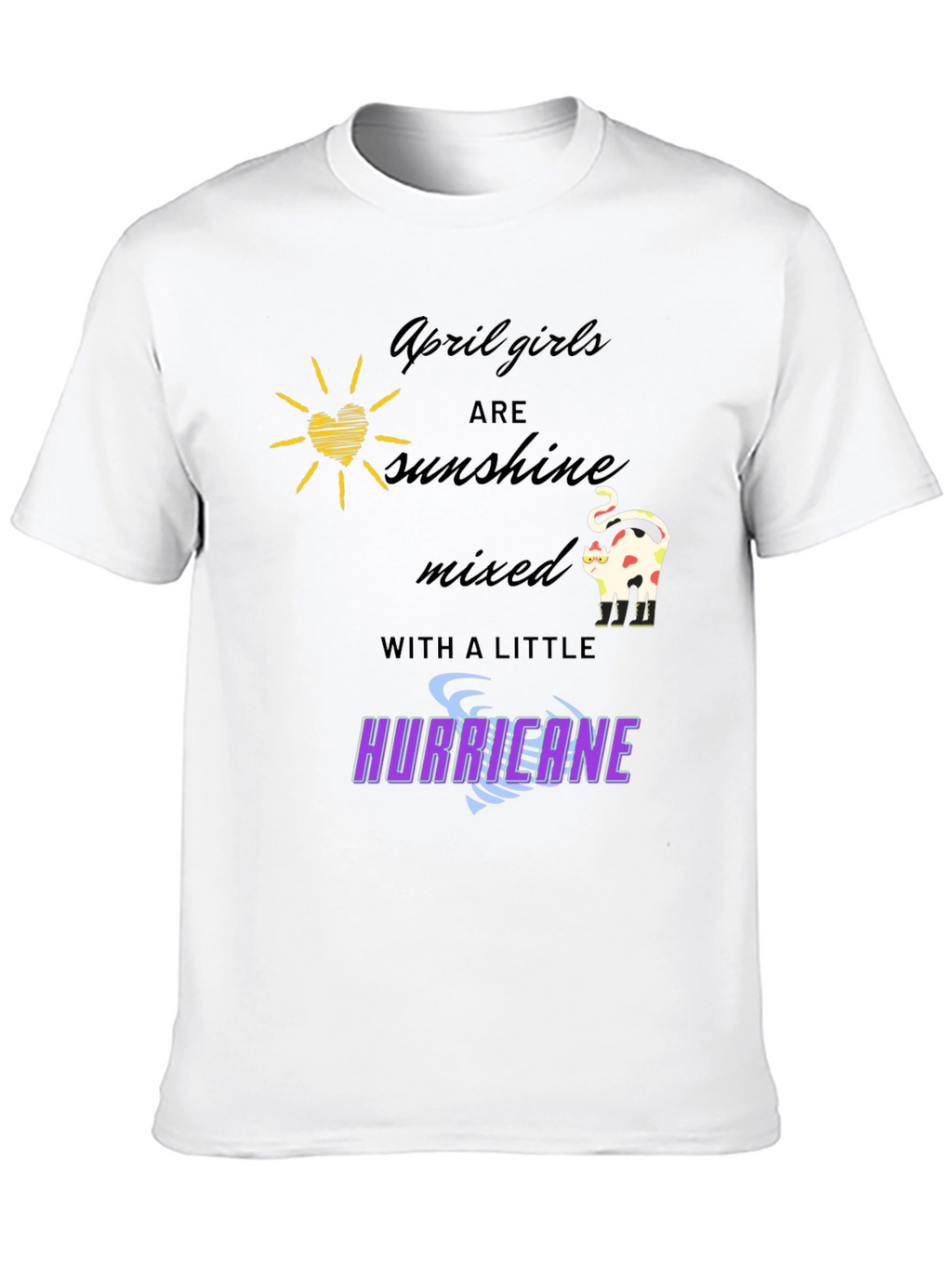 April Girls Sunshine Hurricane Graphic T-Shirt