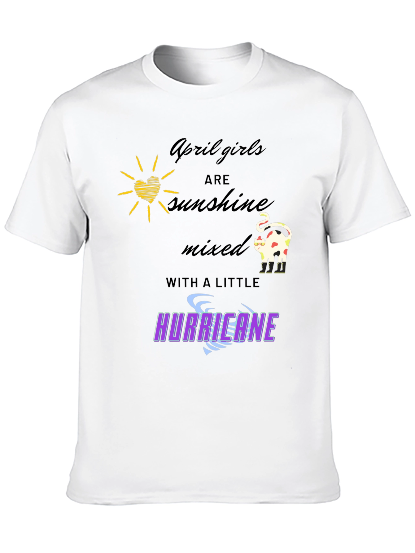 April Girls Sunshine Hurricane Graphic T-Shirt