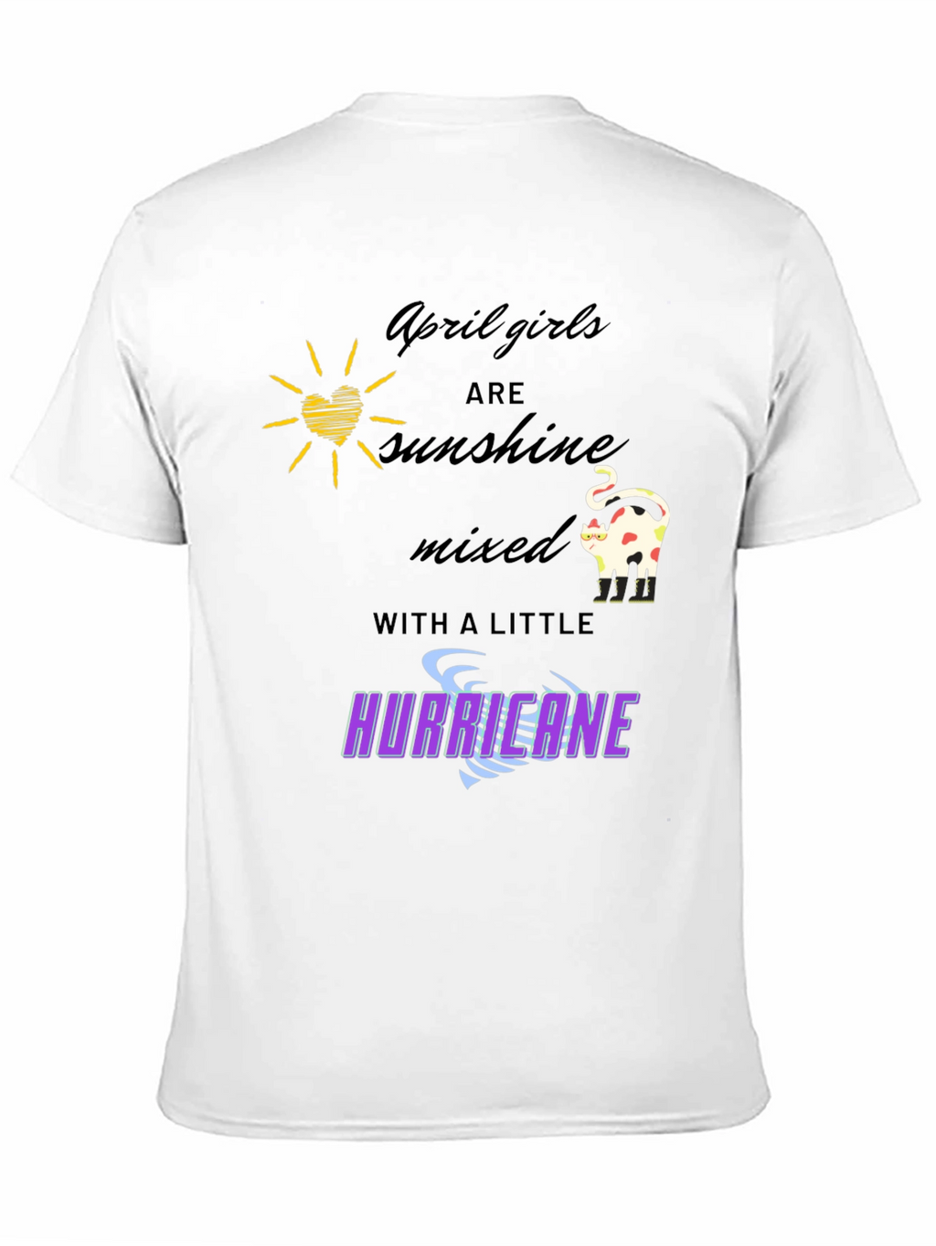 April Girls Sunshine Hurricane Graphic T-Shirt