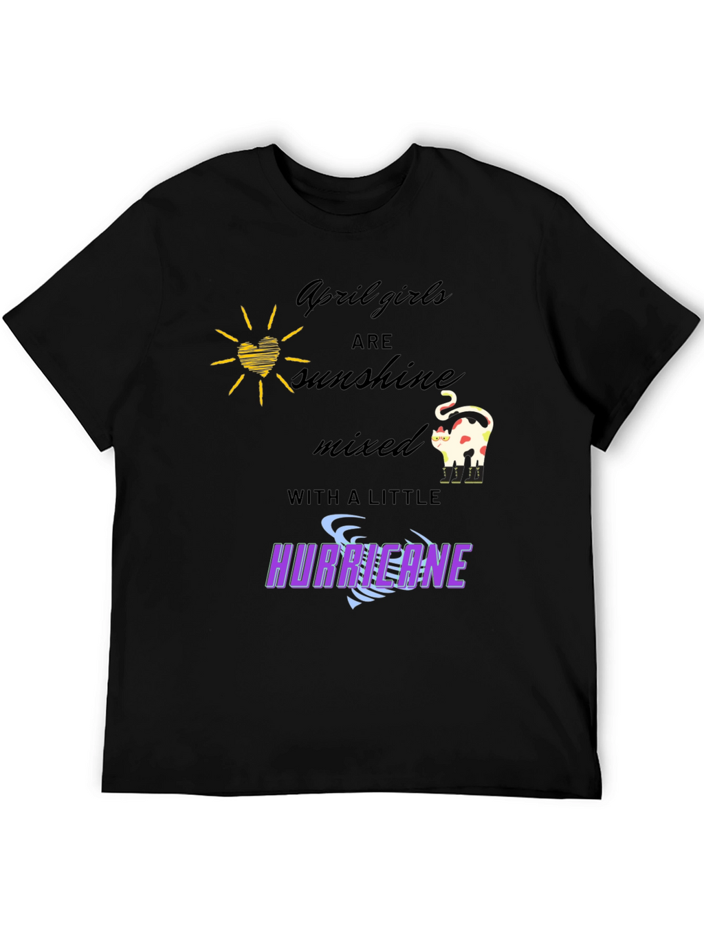 April Girls Sunshine Hurricane Graphic T-Shirt
