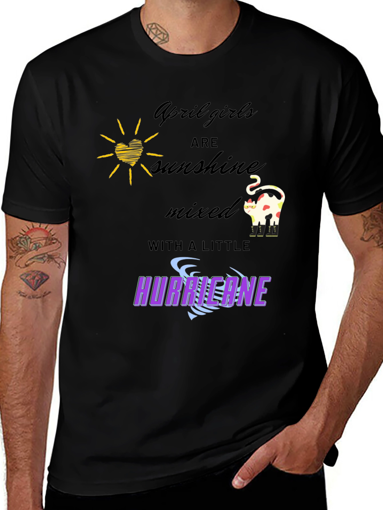 April Girls Sunshine Hurricane Graphic T-Shirt