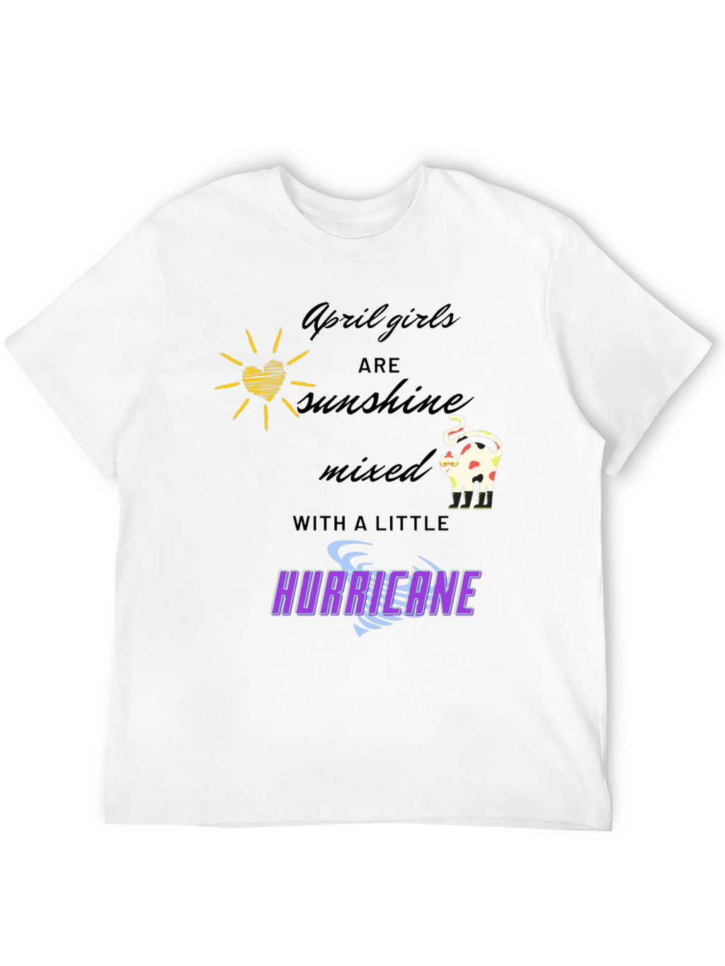 April Girls Sunshine Hurricane Graphic T-Shirt
