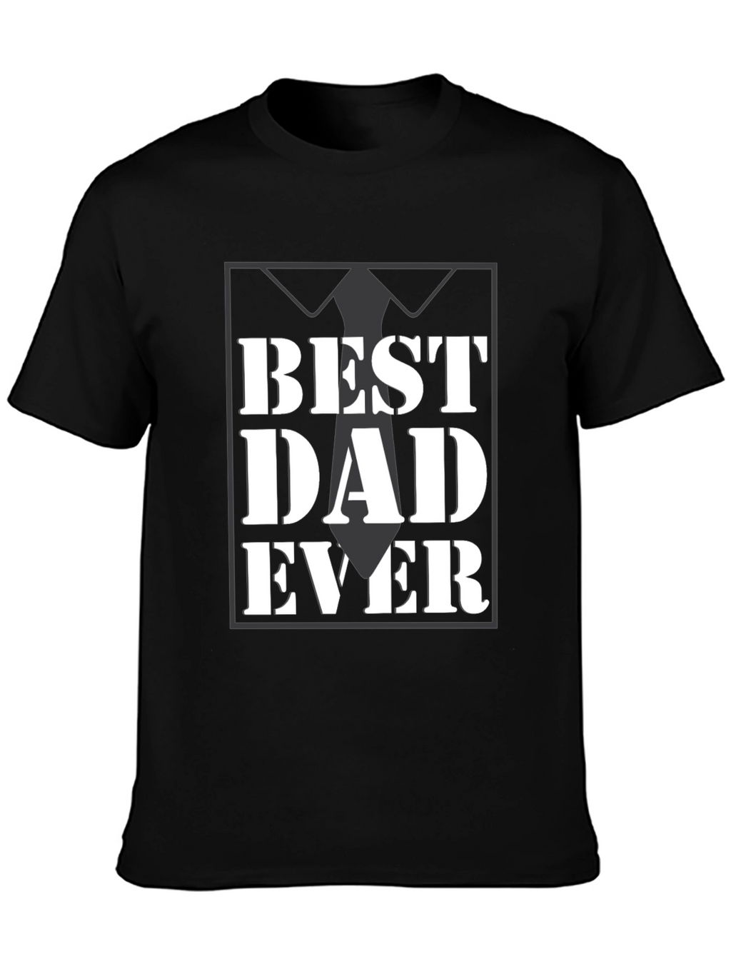 Best Dad Ever Black Graphic Tee