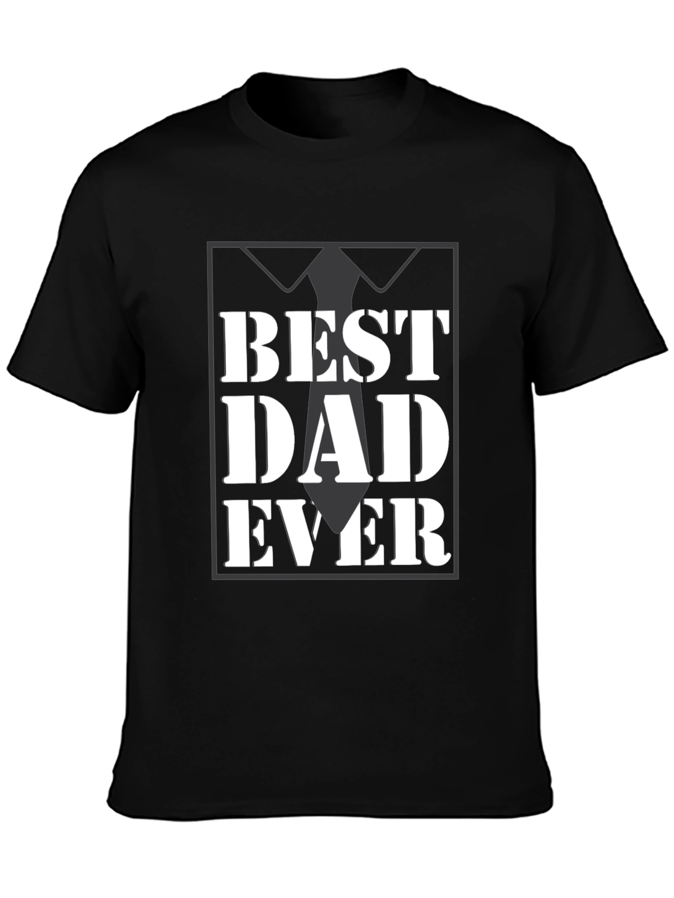 Best Dad Ever Black Graphic Tee