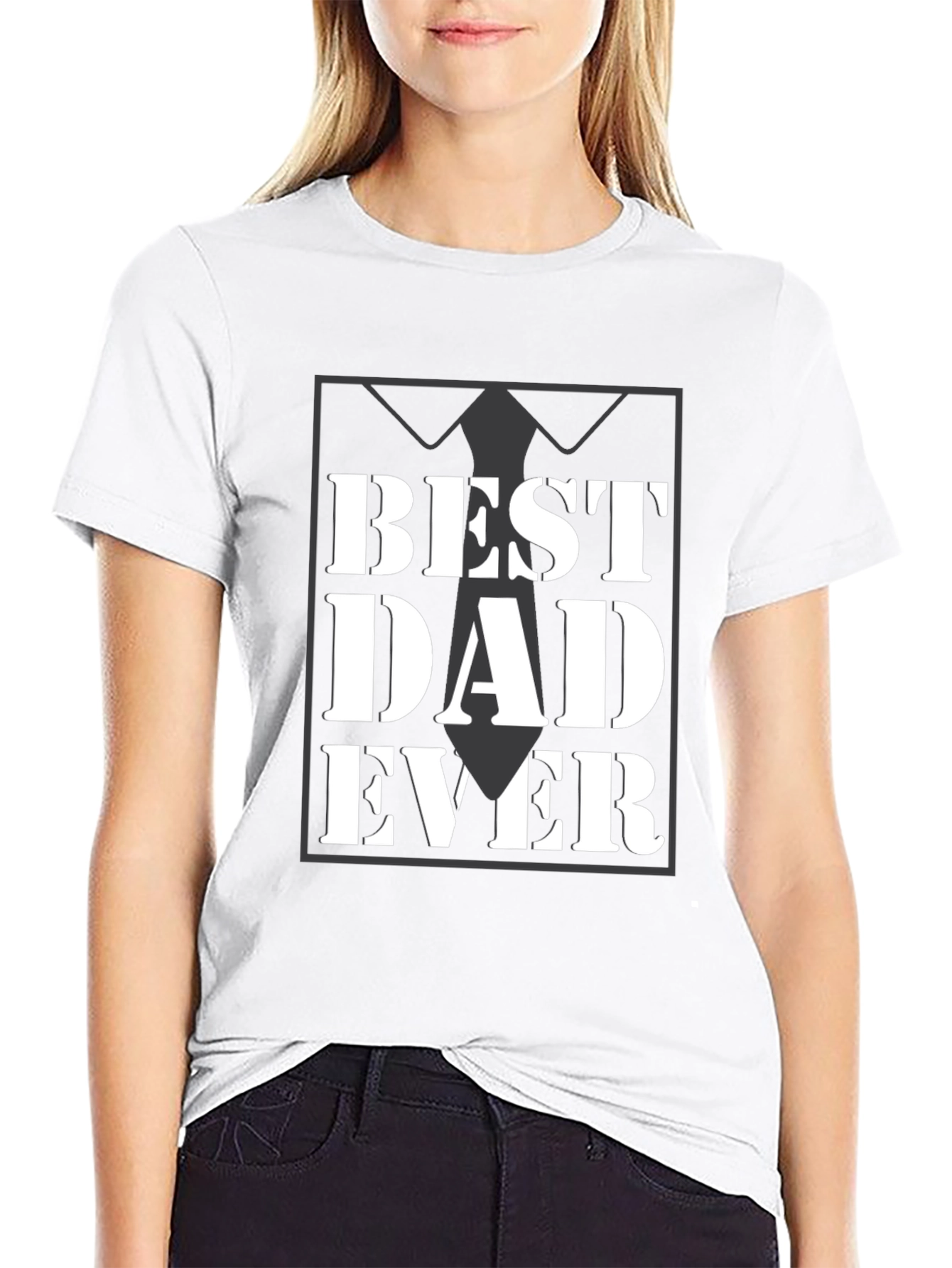Best Dad Ever Black Graphic Tee