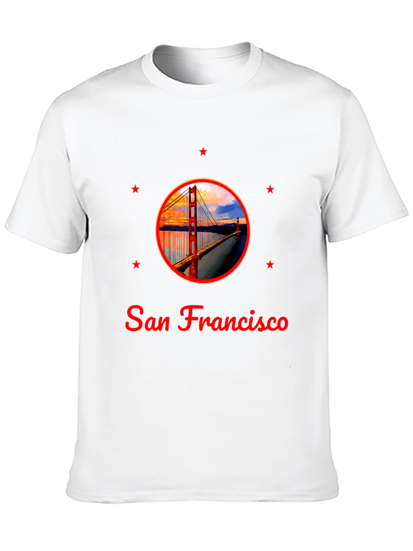 San Francisco Bridge Graphic Black T-Shirt