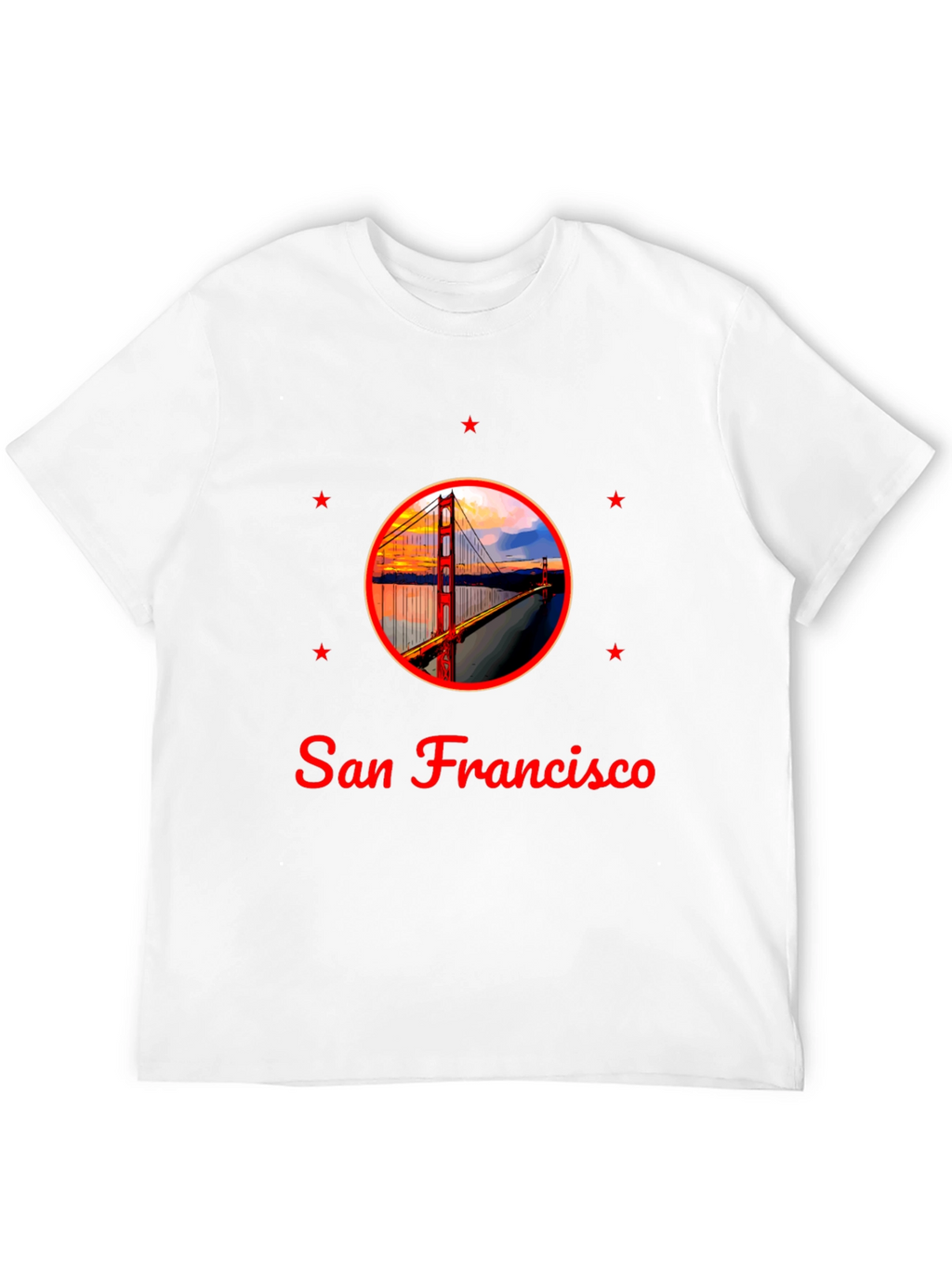 San Francisco Bridge Graphic Black T-Shirt