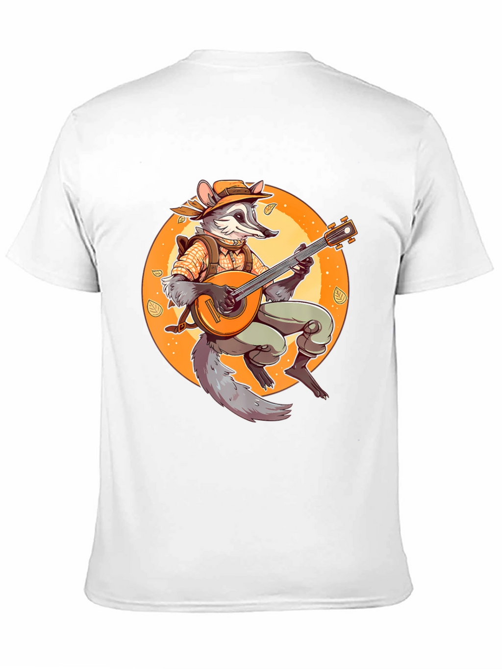 Raccoon Musician Graphic T-Shirt