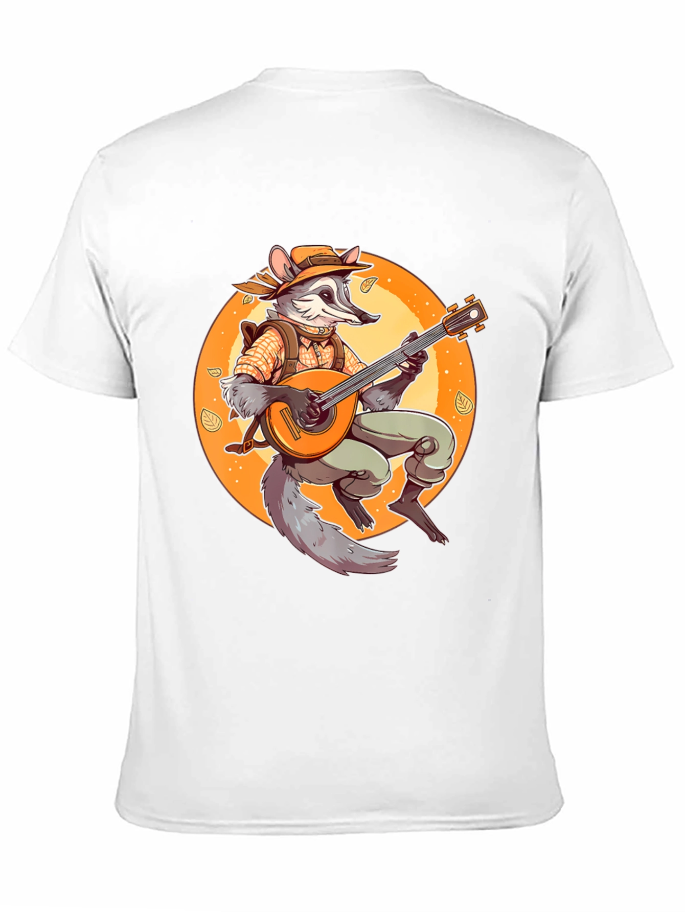 Raccoon Musician Graphic T-Shirt