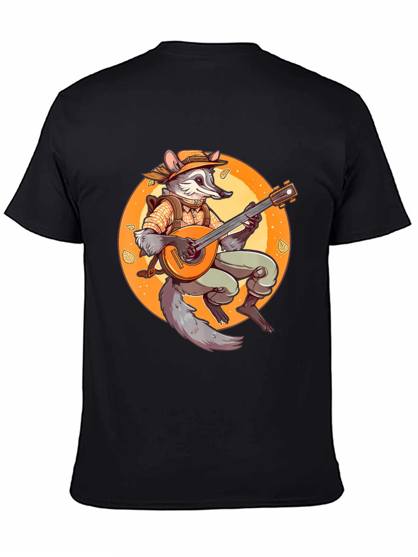 Raccoon Musician Graphic T-Shirt