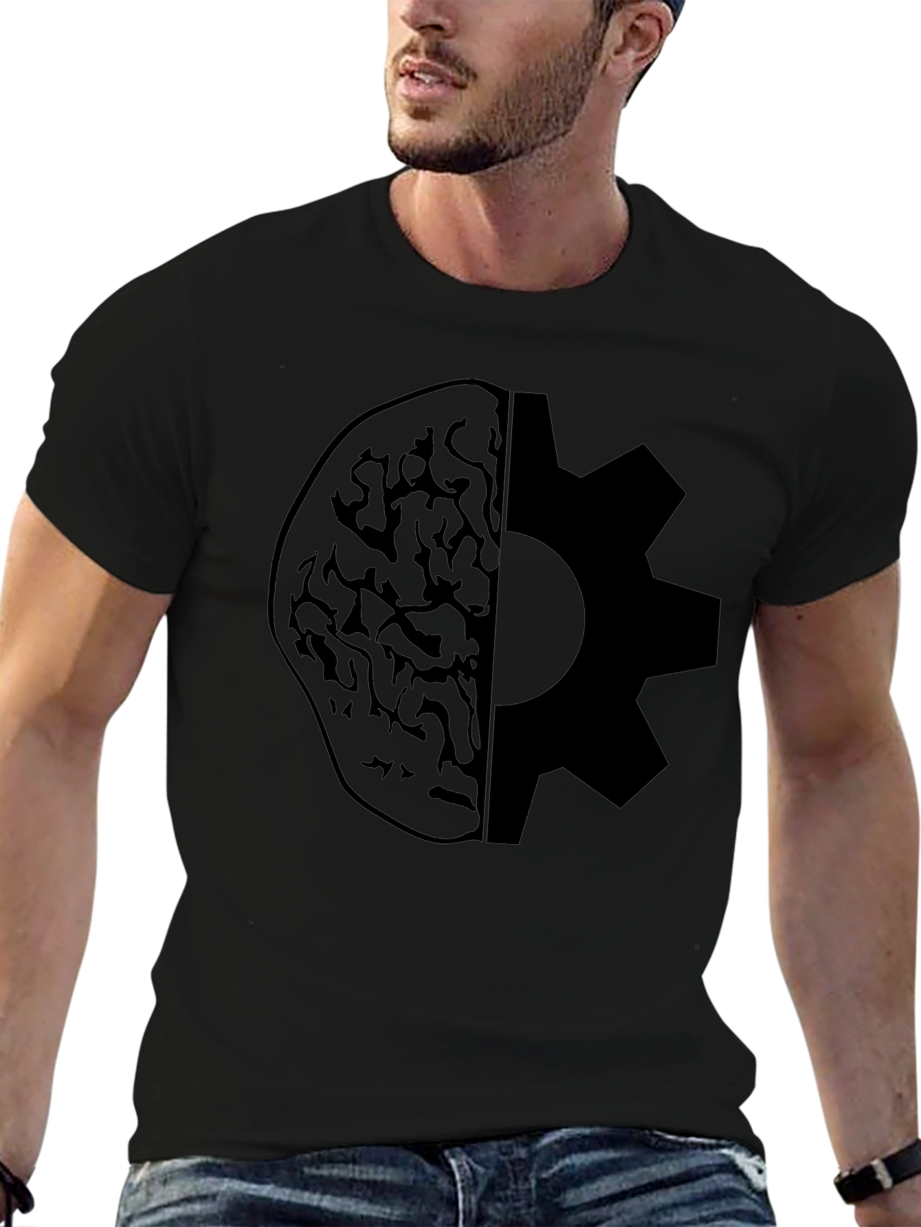 Brain & Gear T-Shirt - Think Smart Work Hard