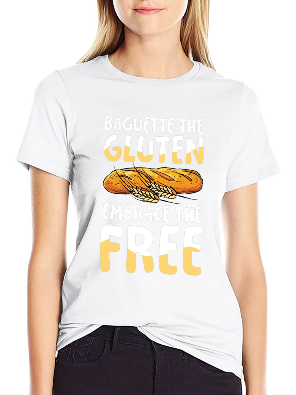 Baguette the Gluten Embrace the Free Graphic Tee