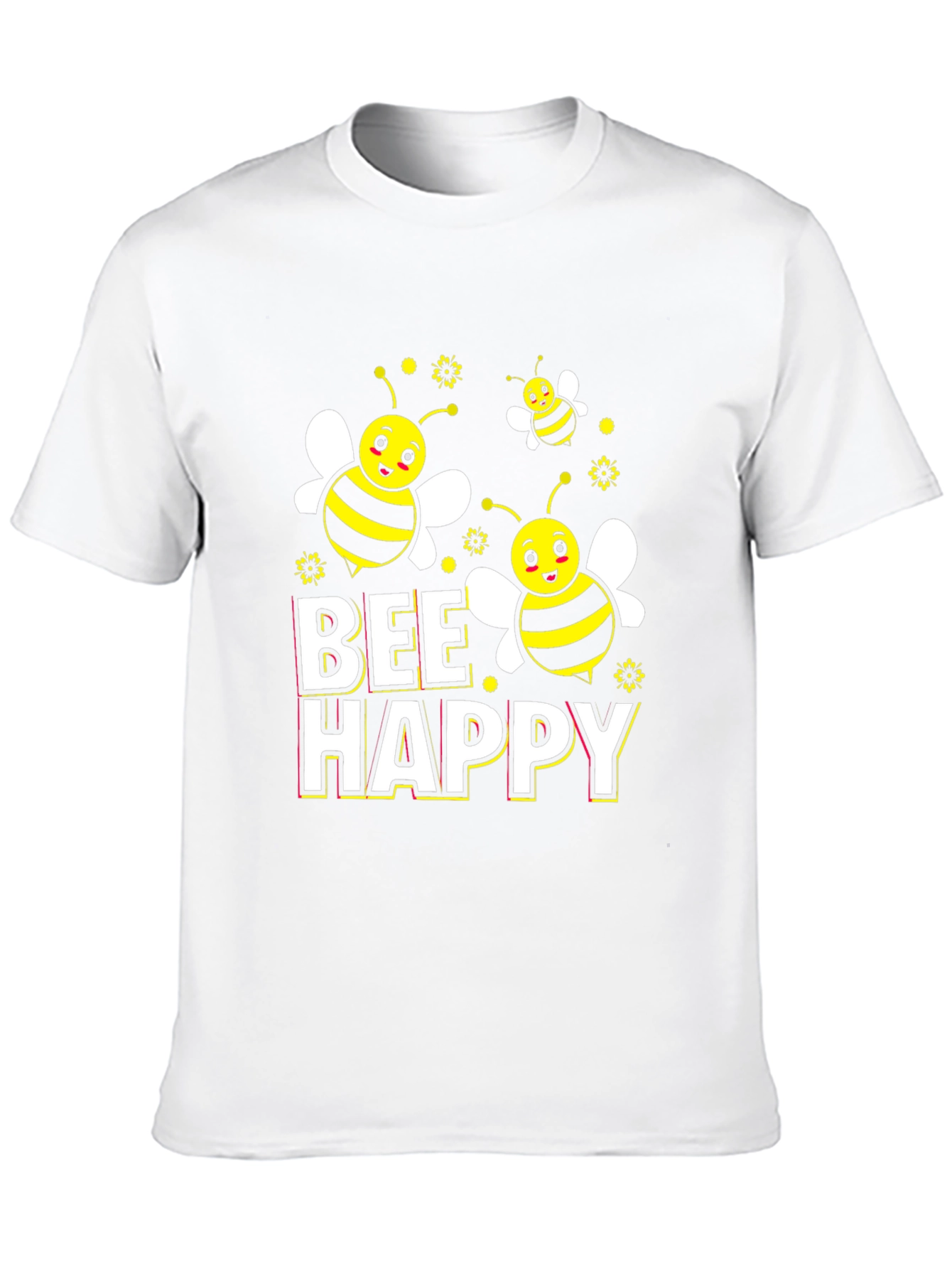 Bee Happy Graphic T-Shirt - Black