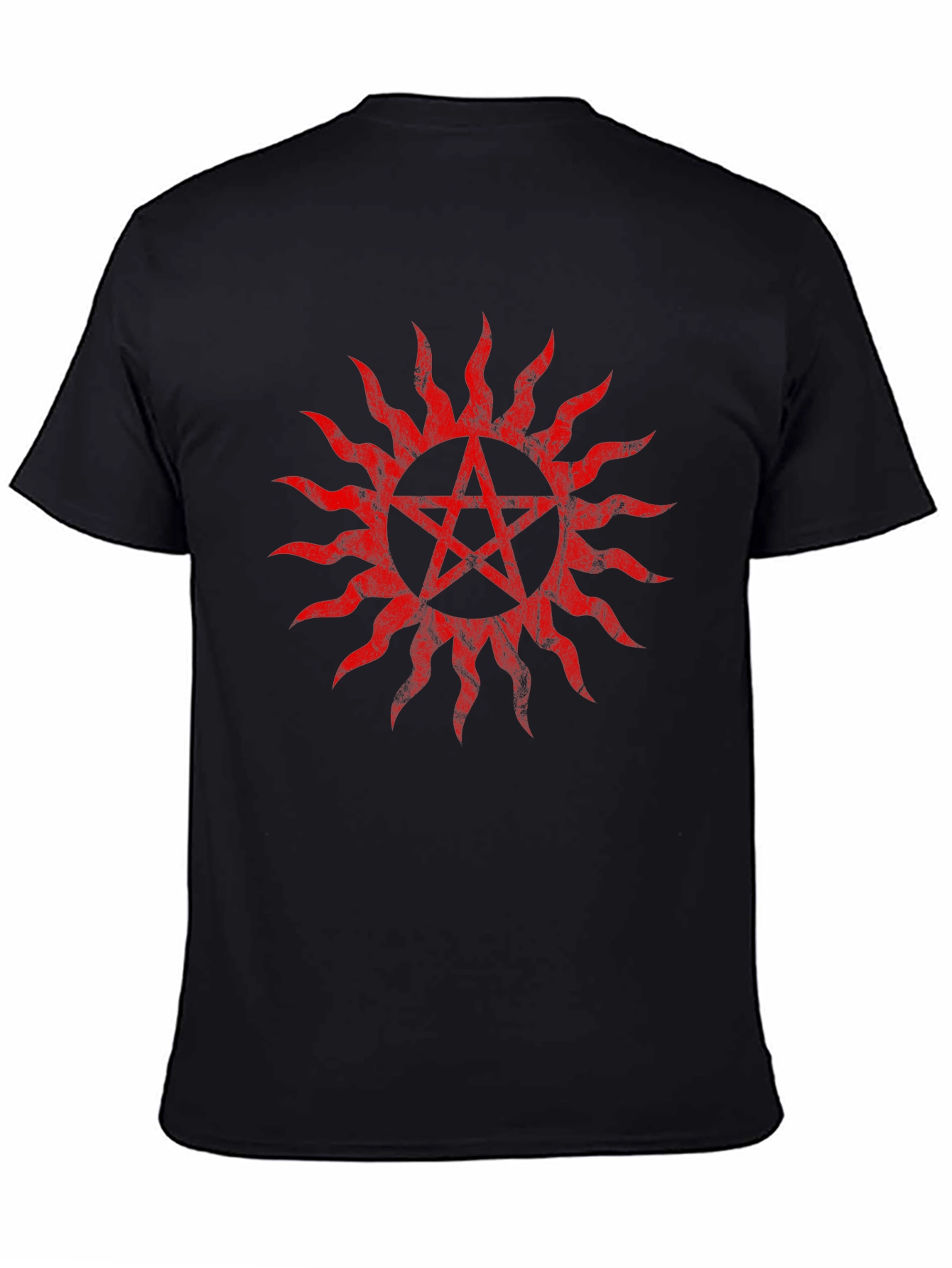 Red Anti-Possession Symbol Black T-Shirt