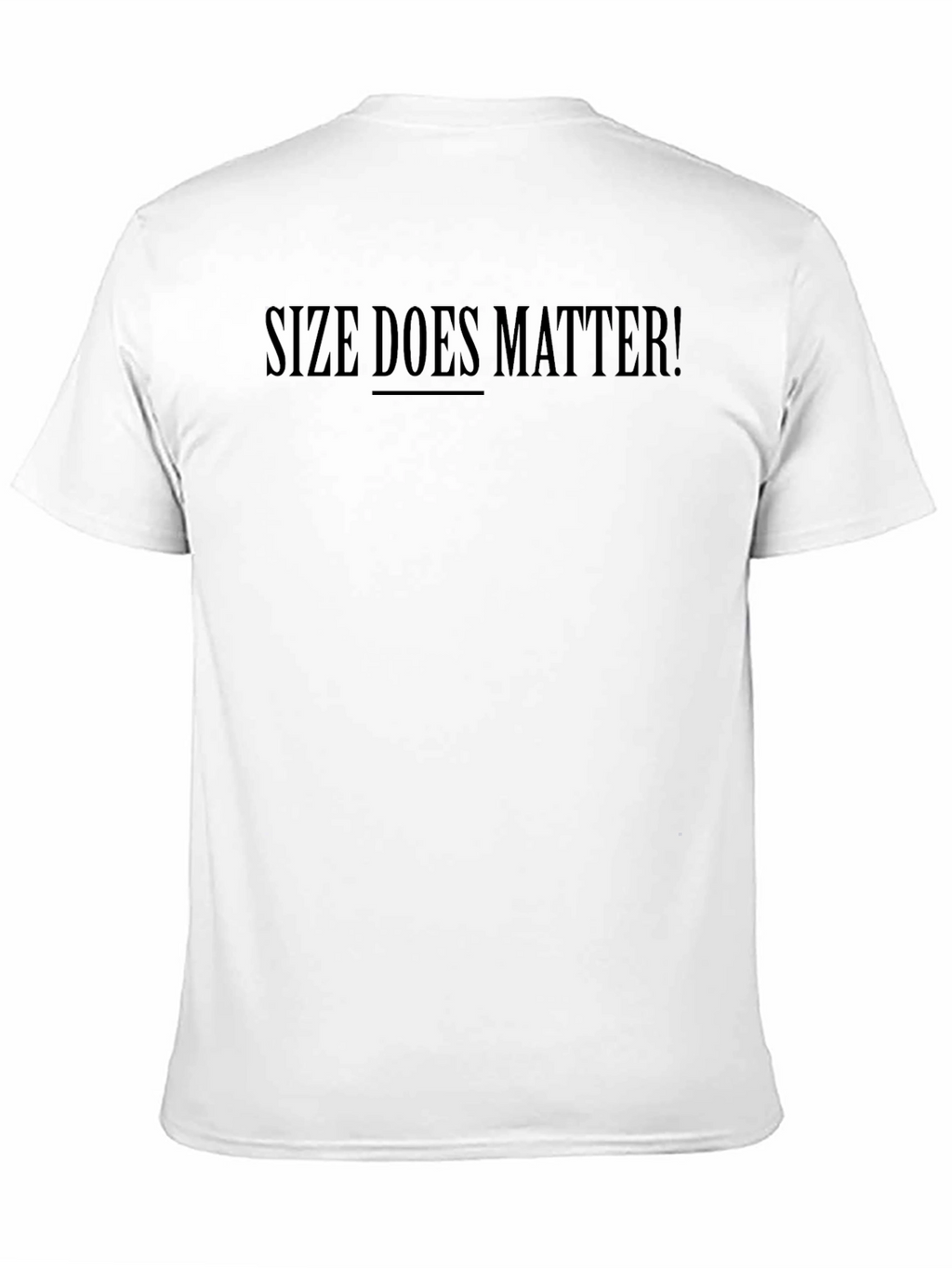 Size Does Matter Black Graphic Tee