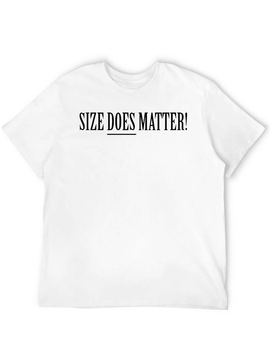 Size Does Matter Black Graphic Tee