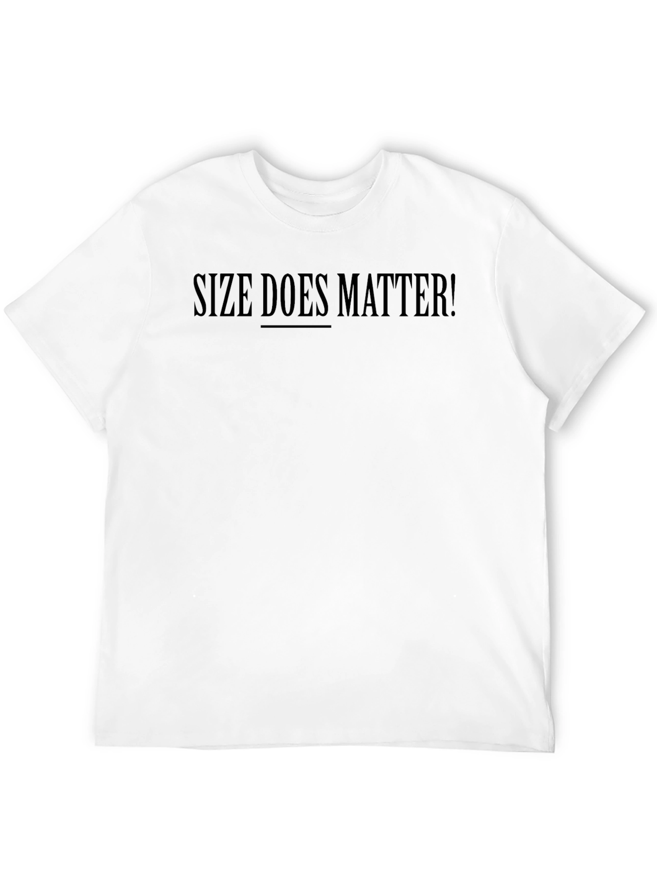Size Does Matter Black Graphic Tee