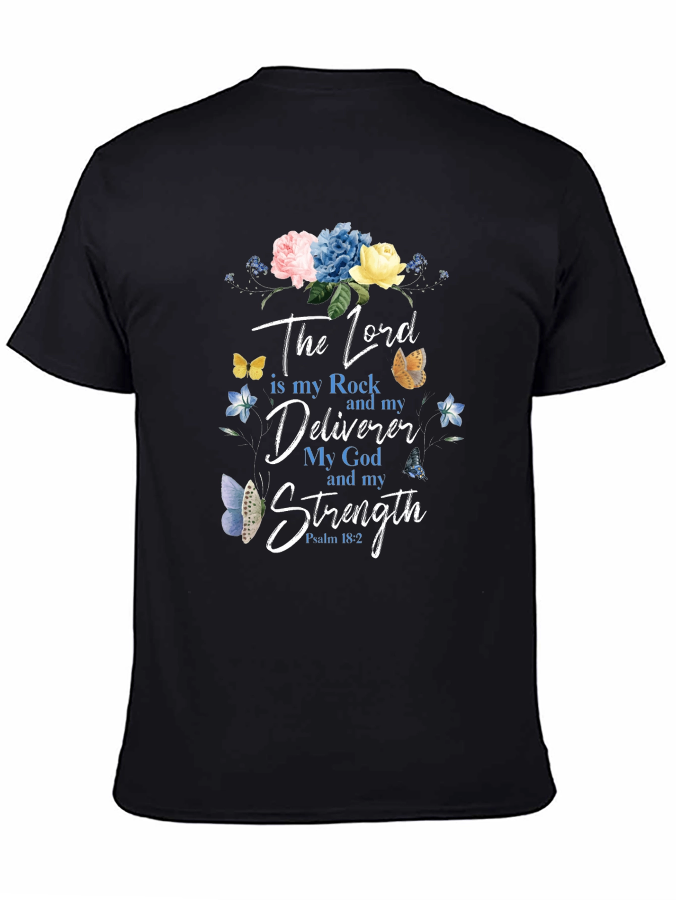 Faith-Inspired Floral T-Shirt: The Lord is My Strength