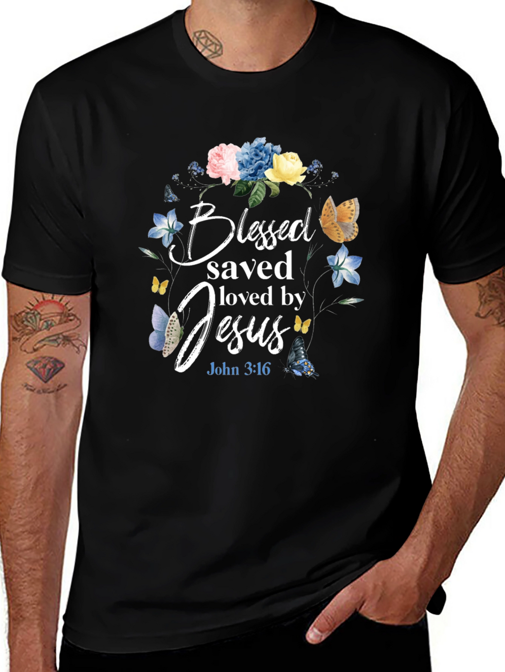 Blessed Saved Loved by Jesus T-Shirt