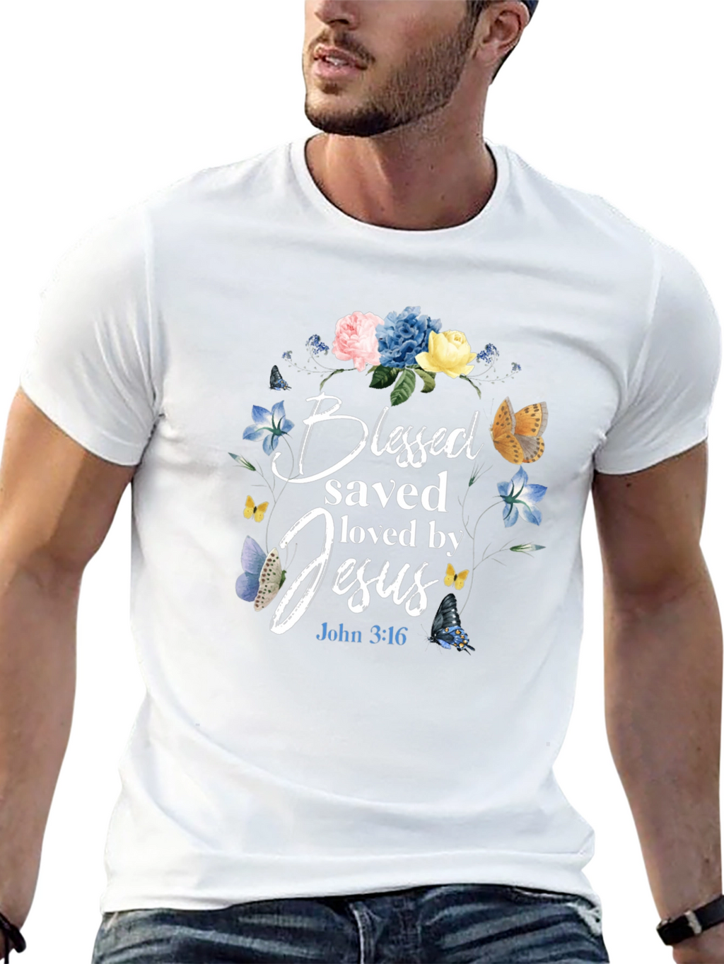 Blessed Saved Loved by Jesus T-Shirt
