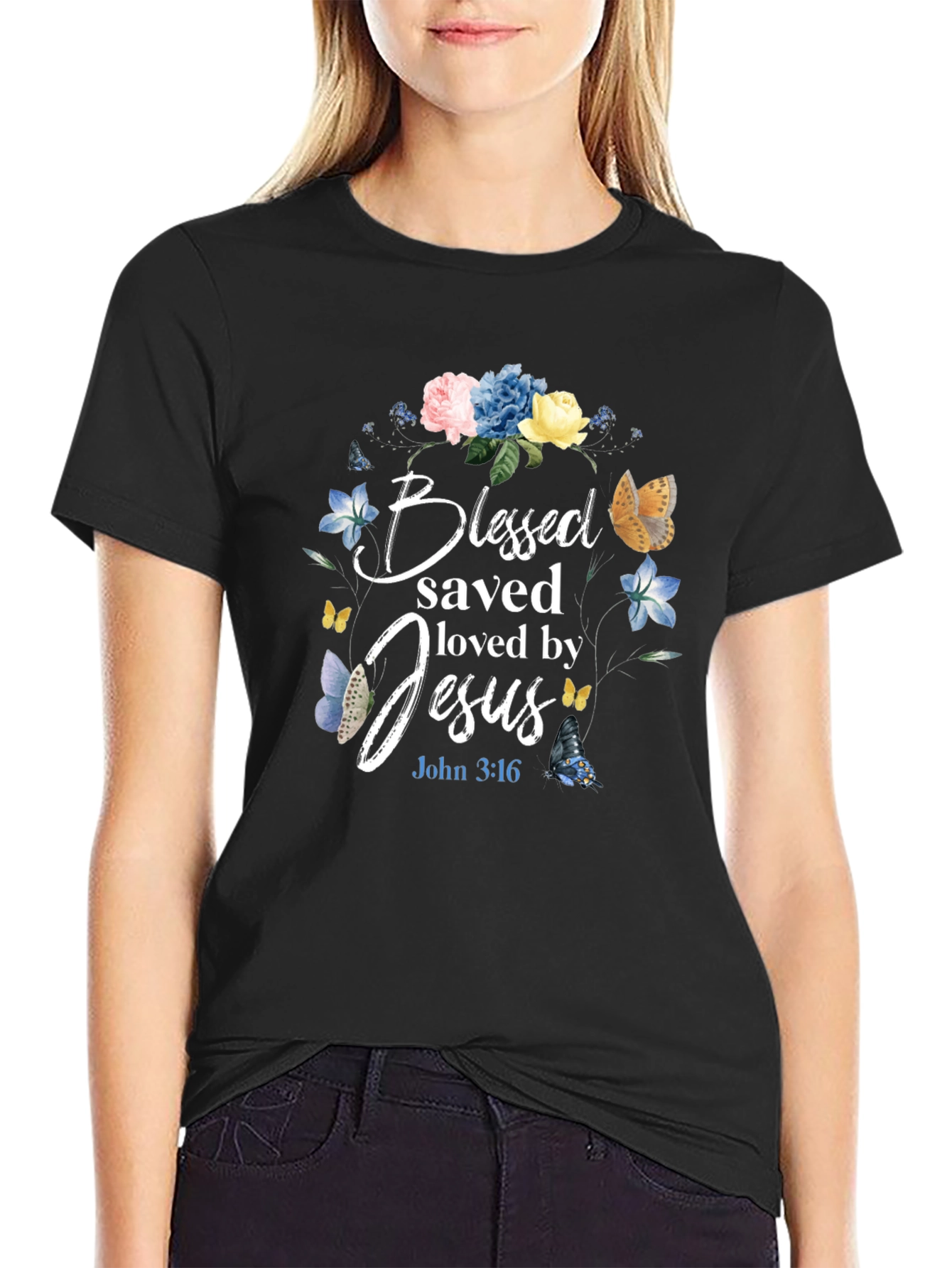 Blessed Saved Loved by Jesus T-Shirt