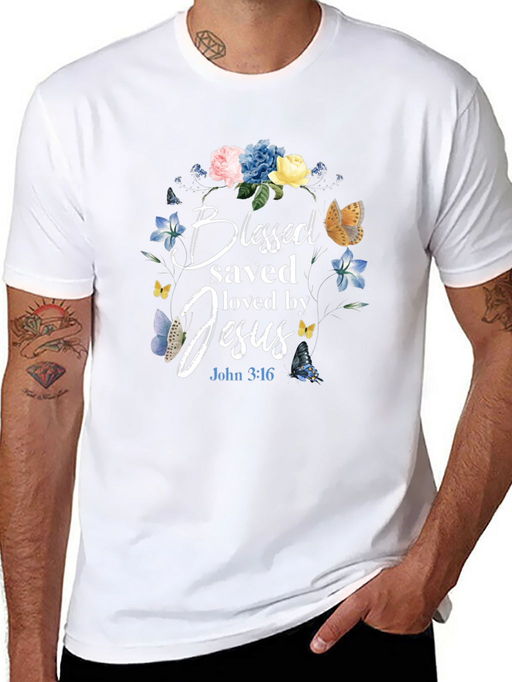 Blessed Saved Loved by Jesus T-Shirt