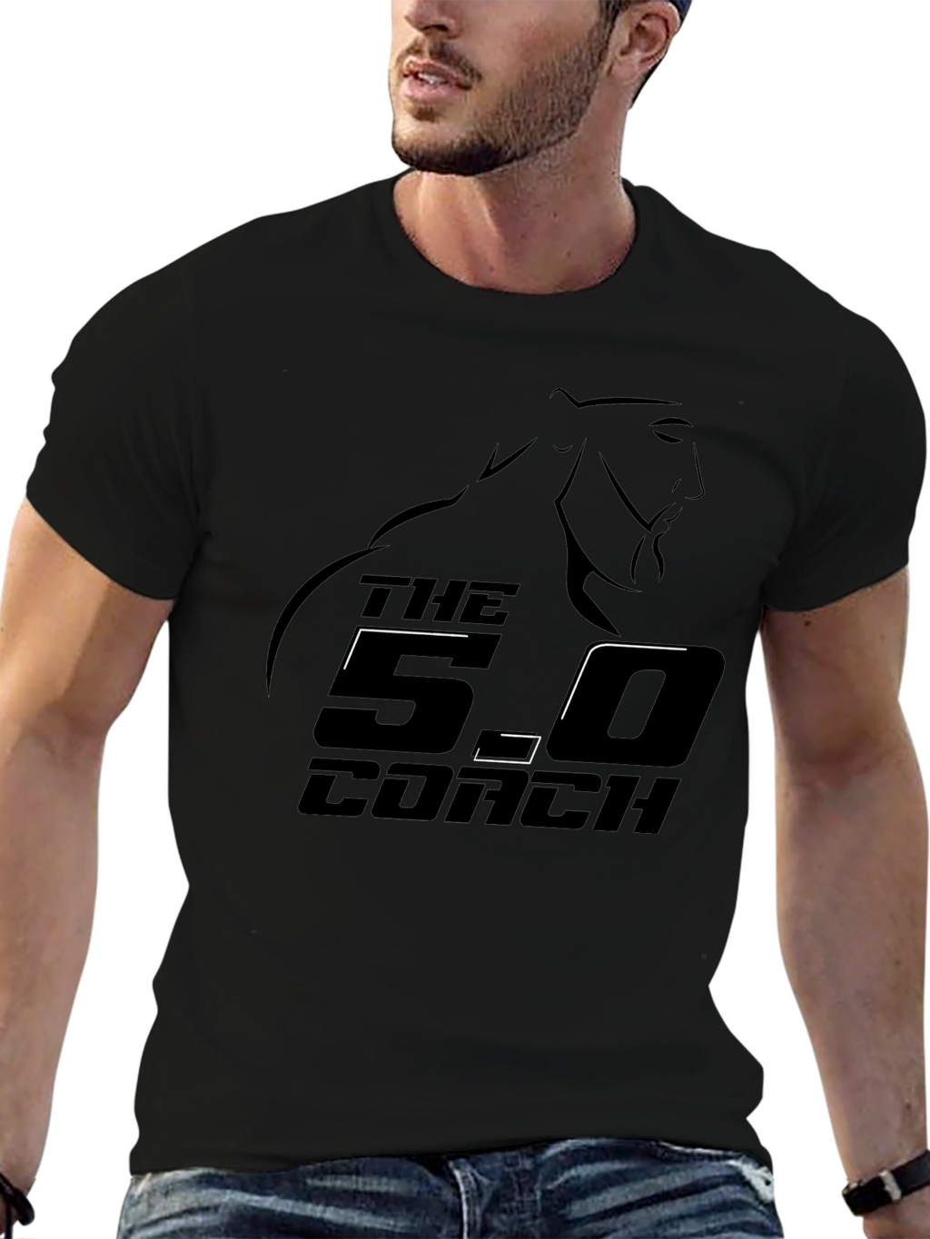 The 5.0 Coach Black Graphic Tee