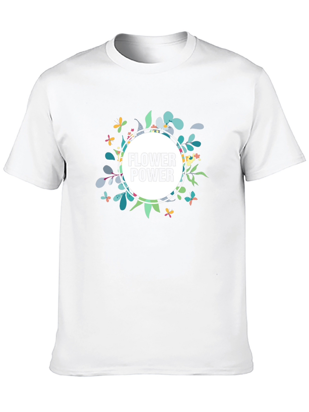 Flower Power Graphic Tee - Black Casual T-Shirt