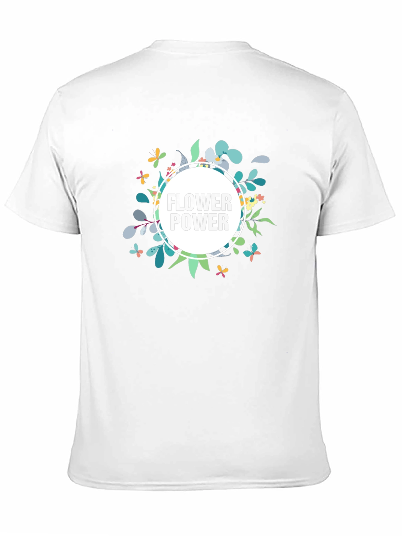 Flower Power Graphic Tee - Black Casual T-Shirt