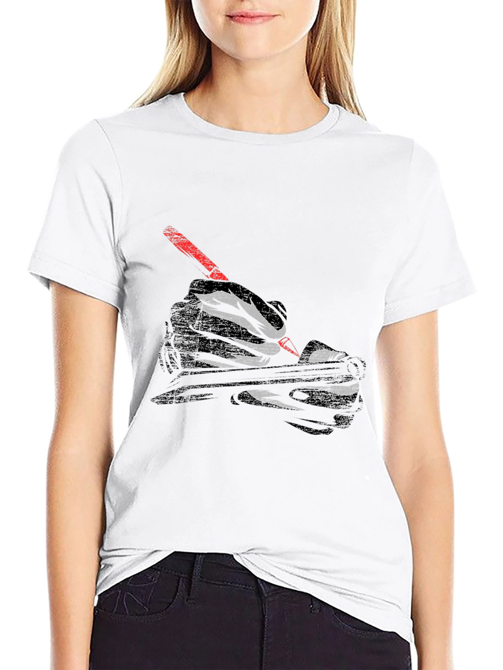 Hand Writing Graphic Tee - Cool Design