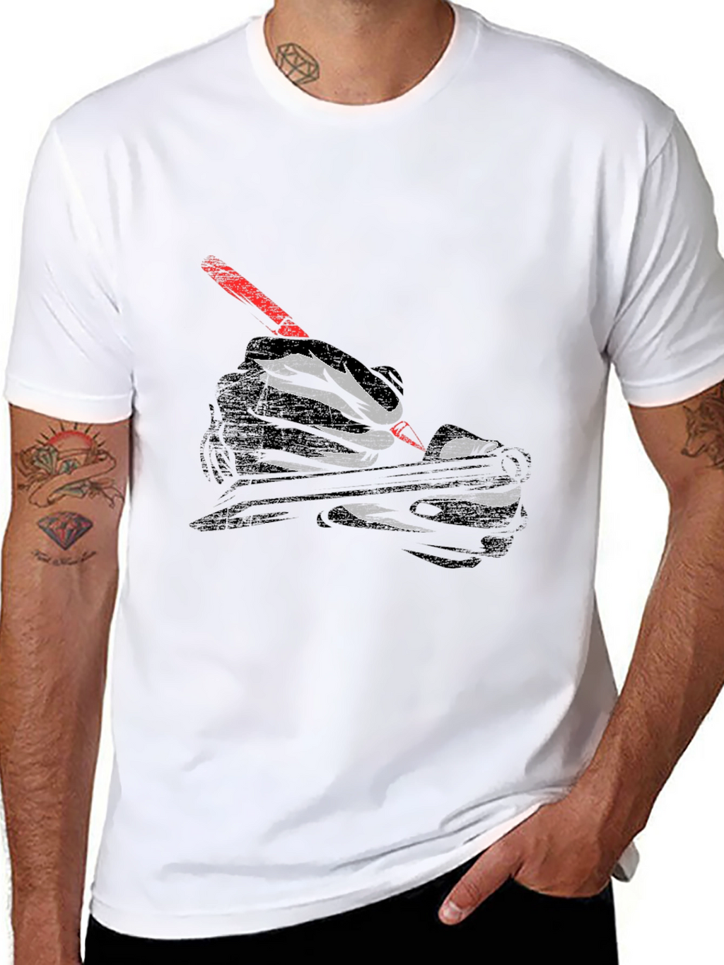 Hand Writing Graphic Tee - Cool Design