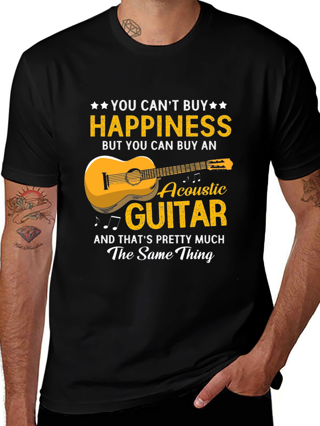 Happiness Acoustic Guitar T-Shirt