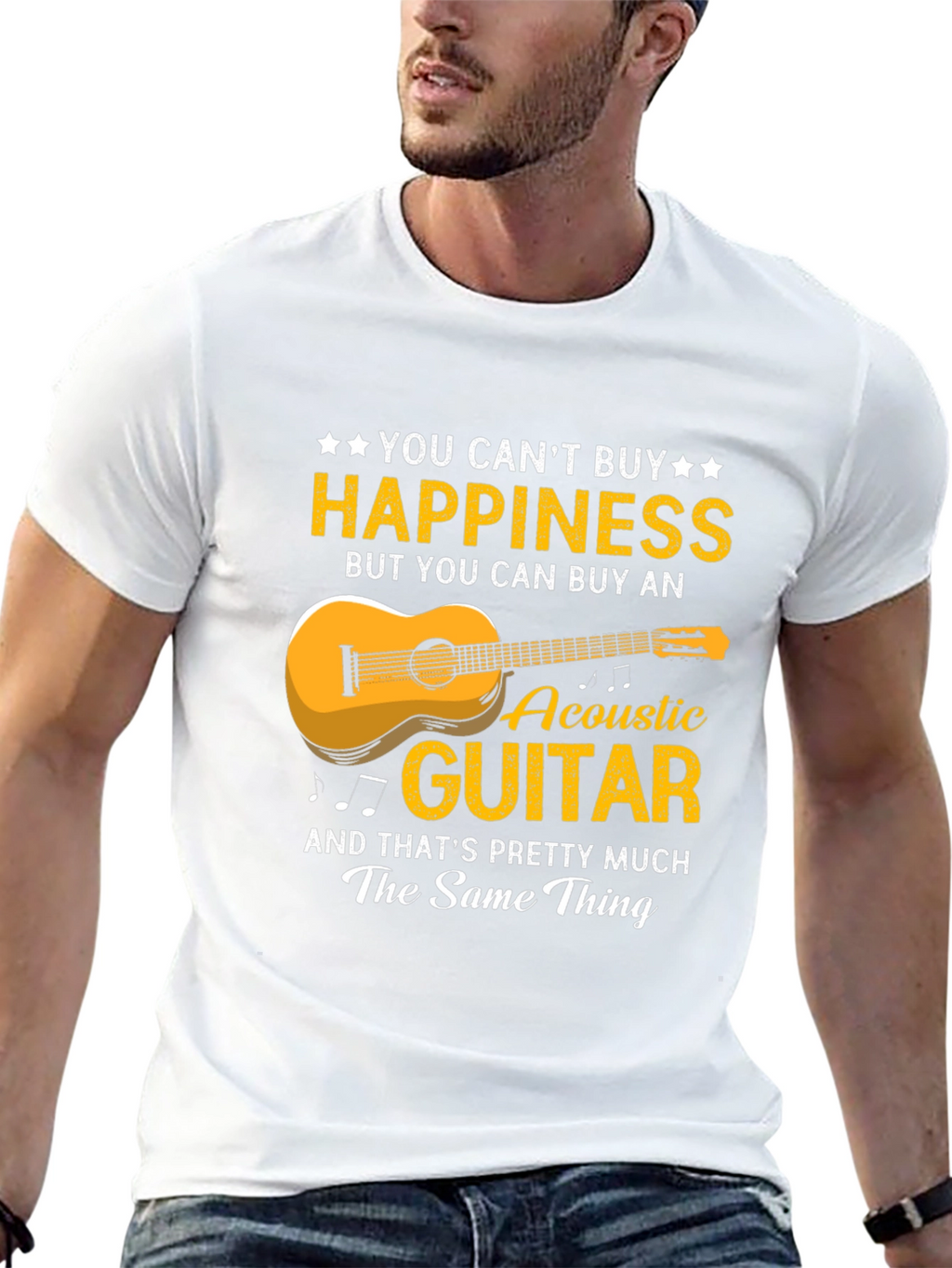 Happiness Acoustic Guitar T-Shirt