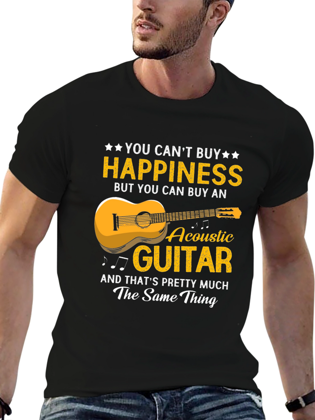 Happiness Acoustic Guitar T-Shirt