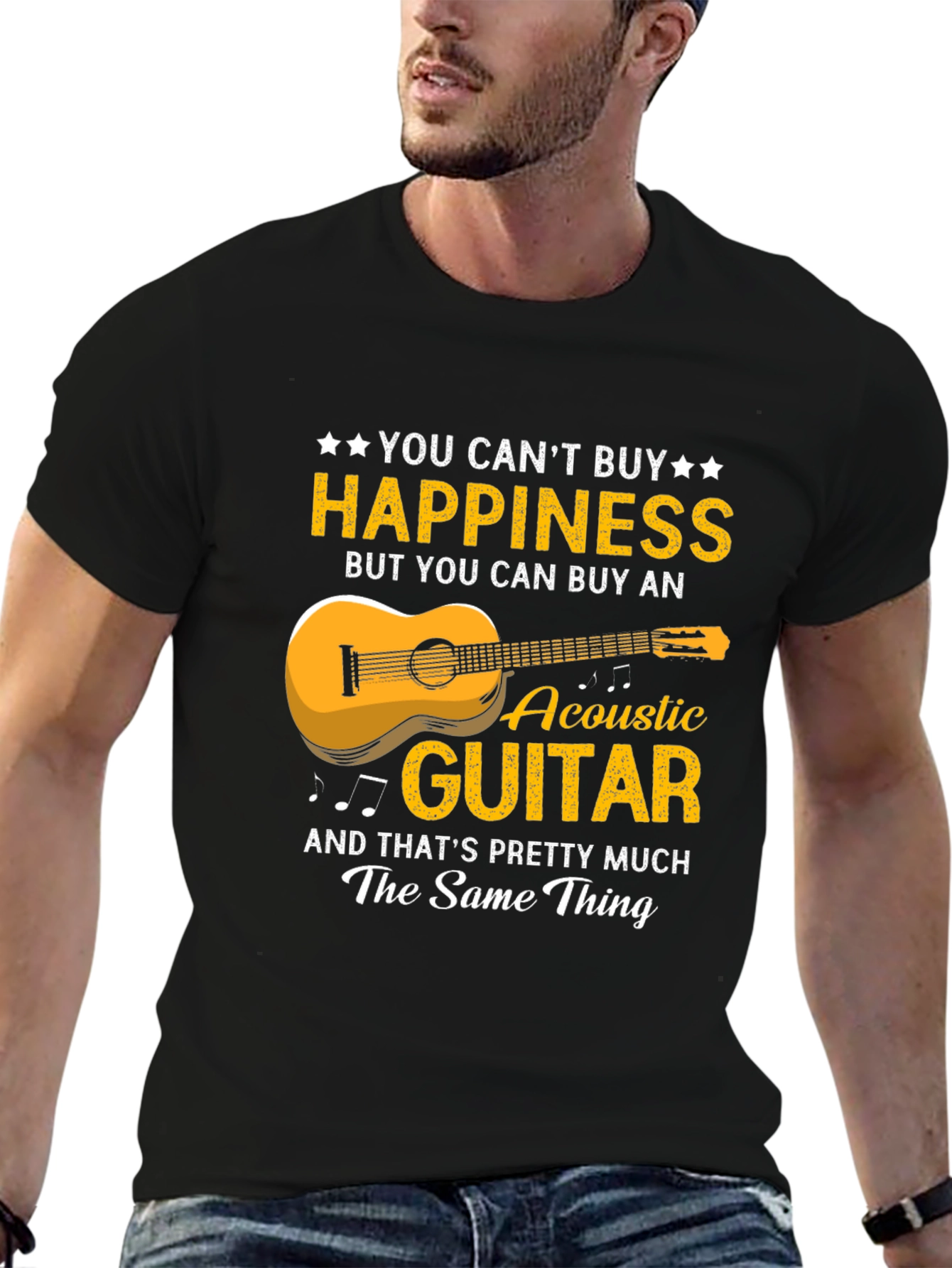 Happiness Acoustic Guitar T-Shirt