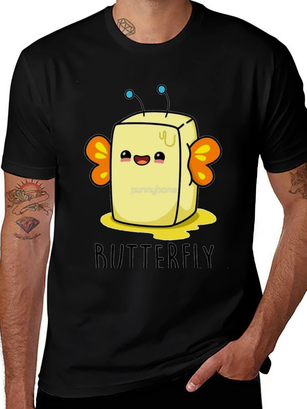 ButterFLY Pun T-Shirt - Funny Food Lover Tee