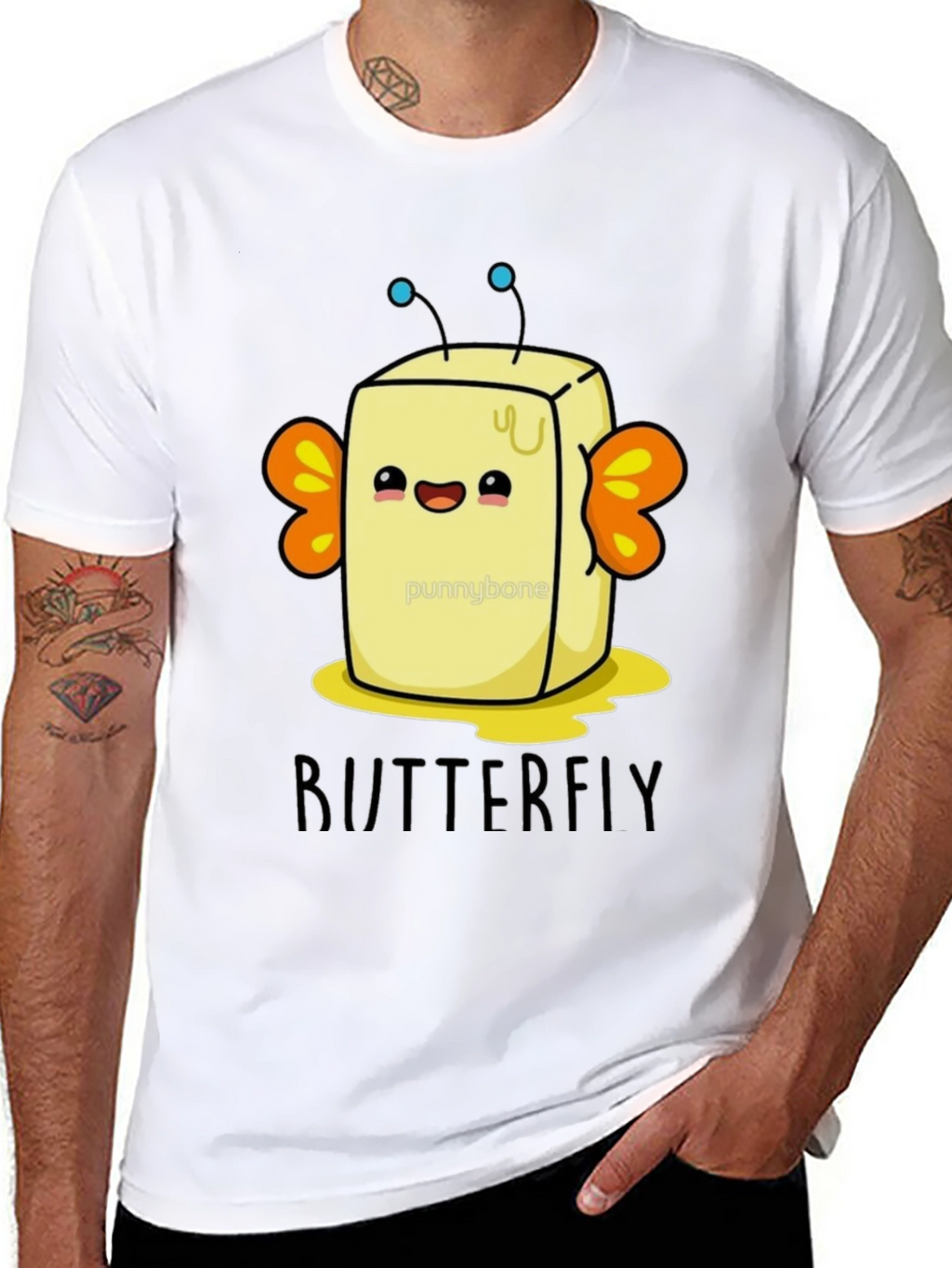 ButterFLY Pun T-Shirt - Funny Food Lover Tee