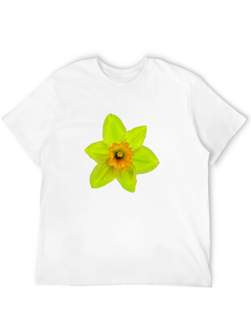 Daffodil Flower Graphic T-Shirt - Casual Black Tee