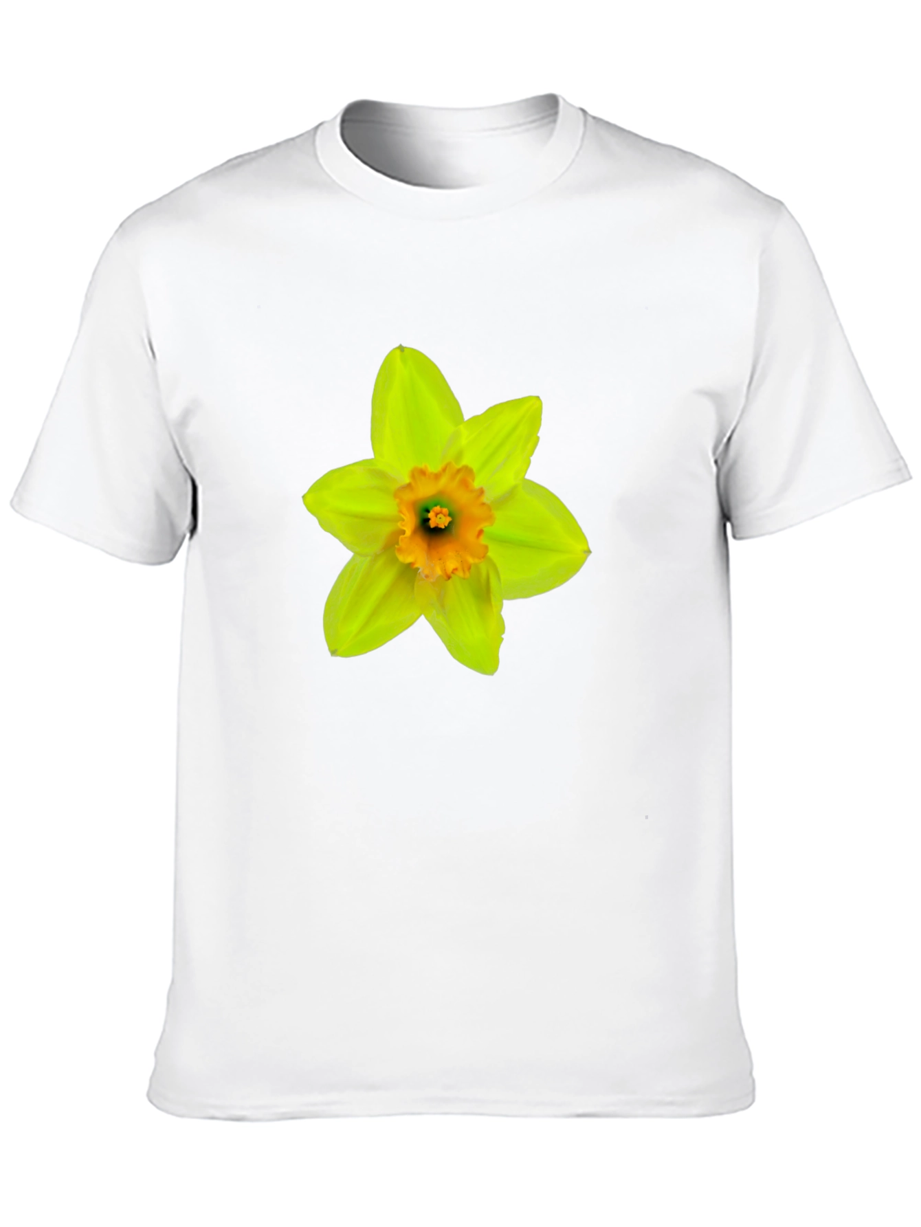 Daffodil Flower Graphic T-Shirt - Casual Black Tee