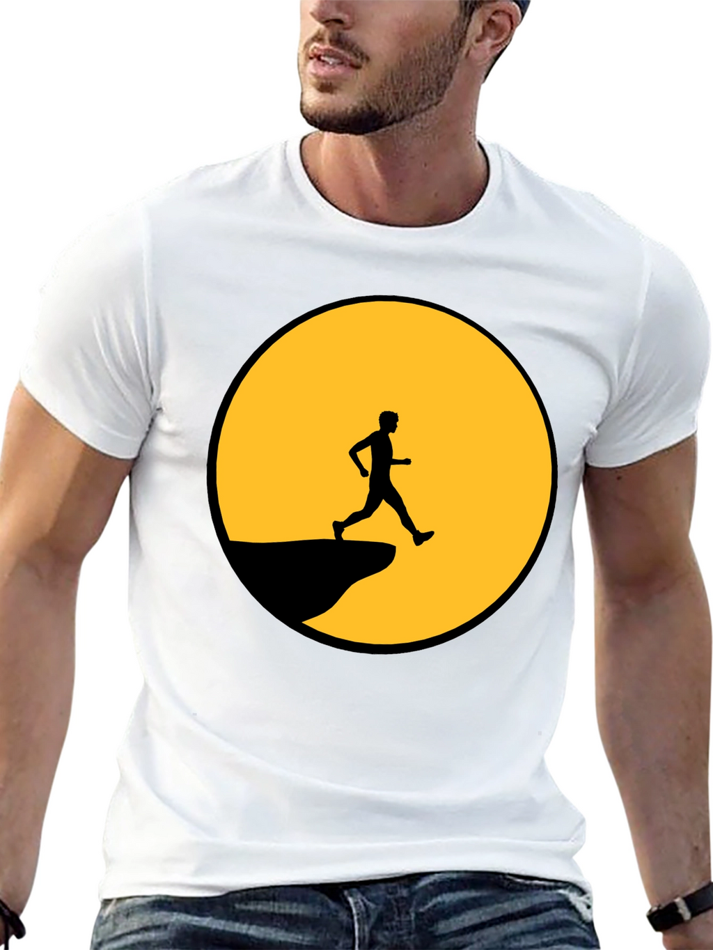 Man on the Moon Graphic Tee - Black