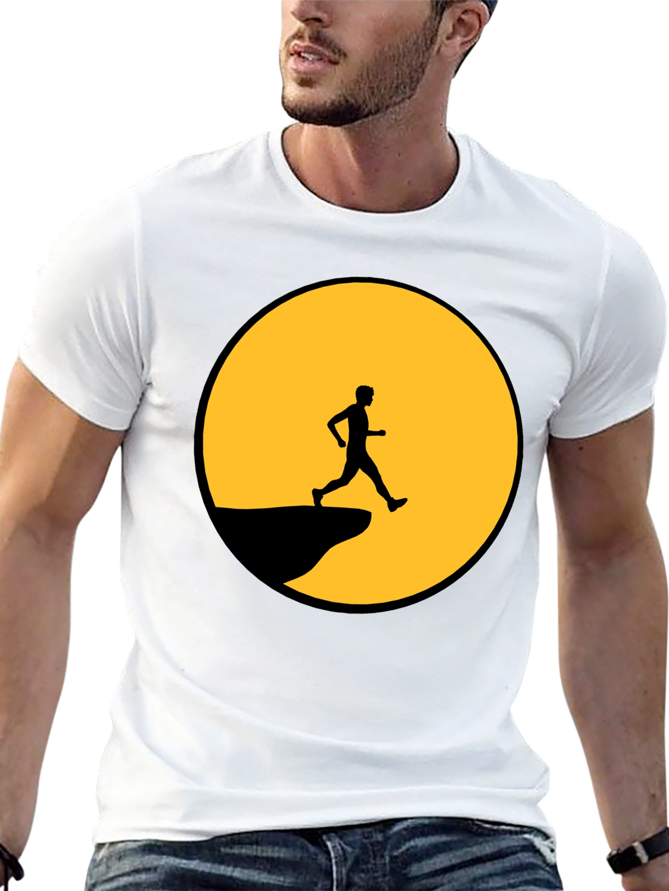 Man on the Moon Graphic Tee - Black