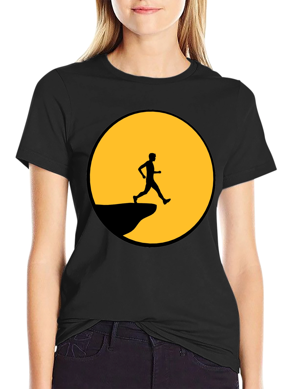 Man on the Moon Graphic Tee - Black