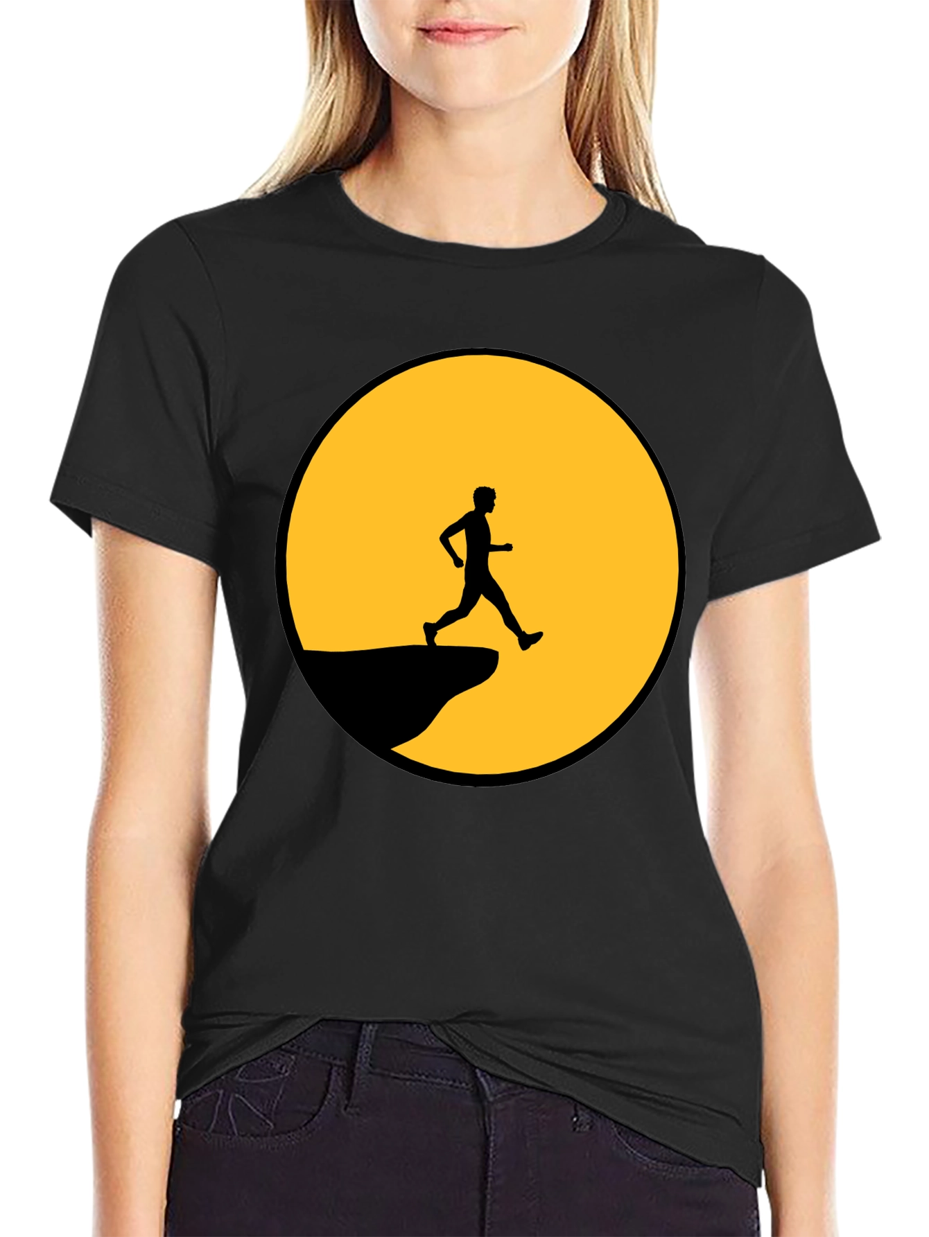 Man on the Moon Graphic Tee - Black