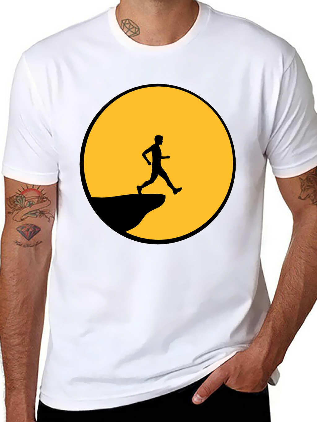 Man on the Moon Graphic Tee - Black