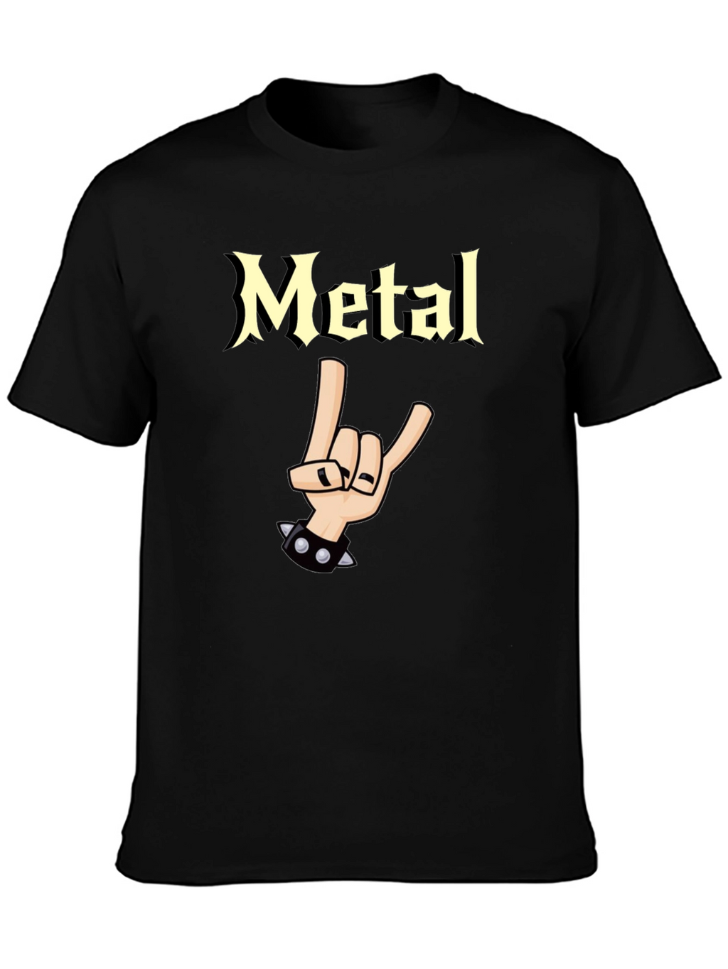 Metal Graphic T-Shirt - Rock On Hand Gesture