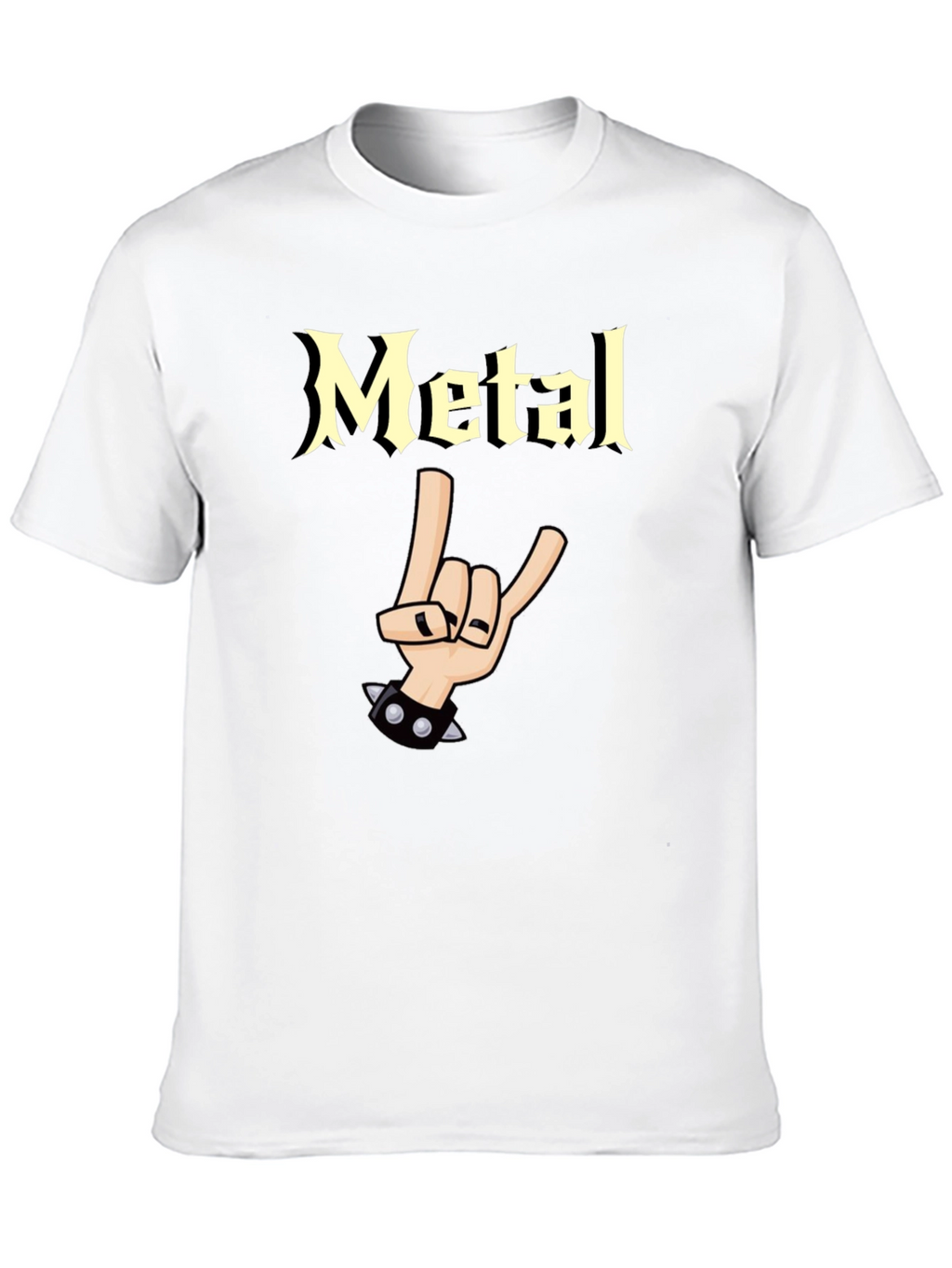 Metal Graphic T-Shirt - Rock On Hand Gesture