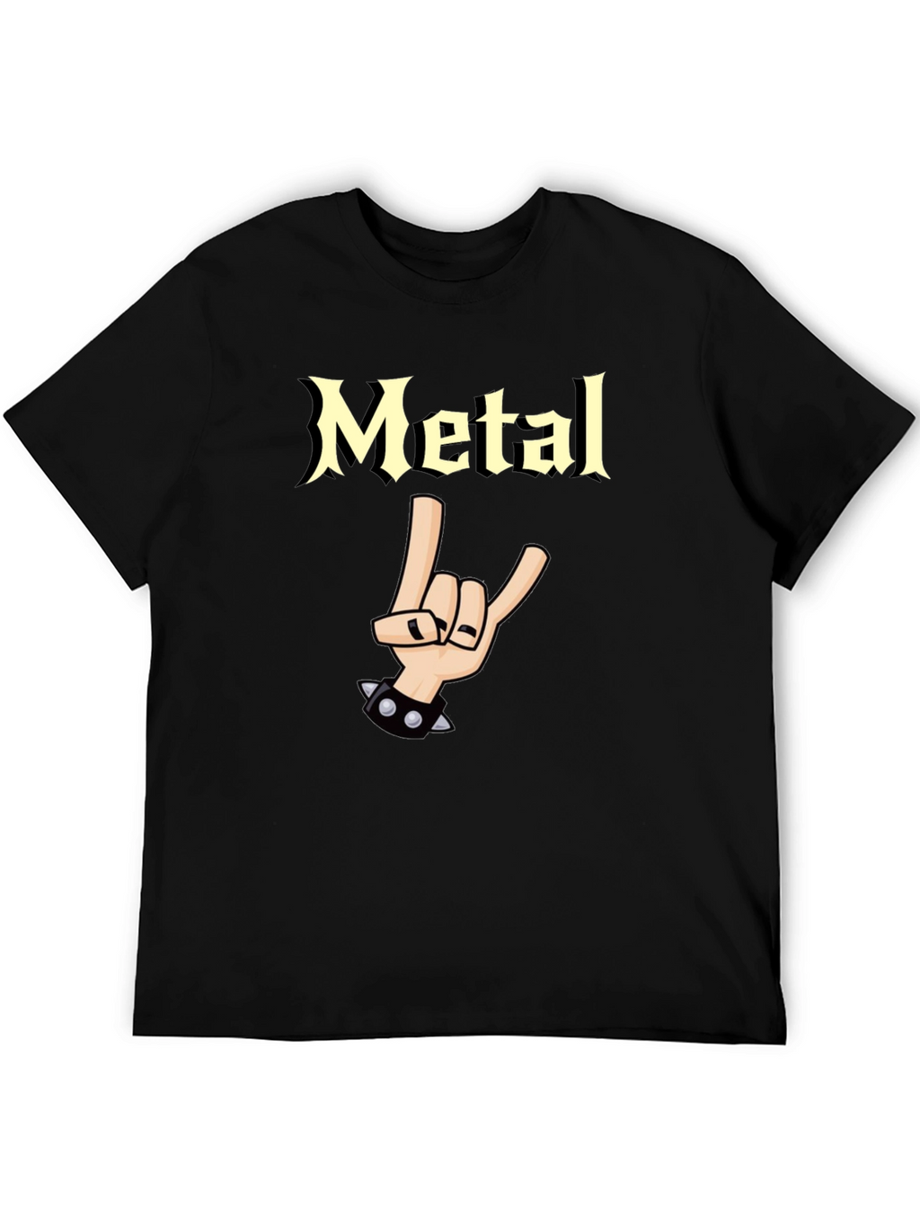 Metal Graphic T-Shirt - Rock On Hand Gesture