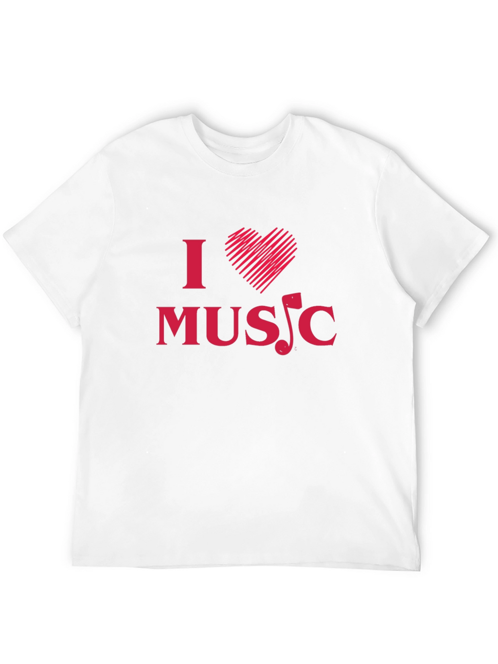 I Love Music Graphic Tee - Black Cotton T-Shirt