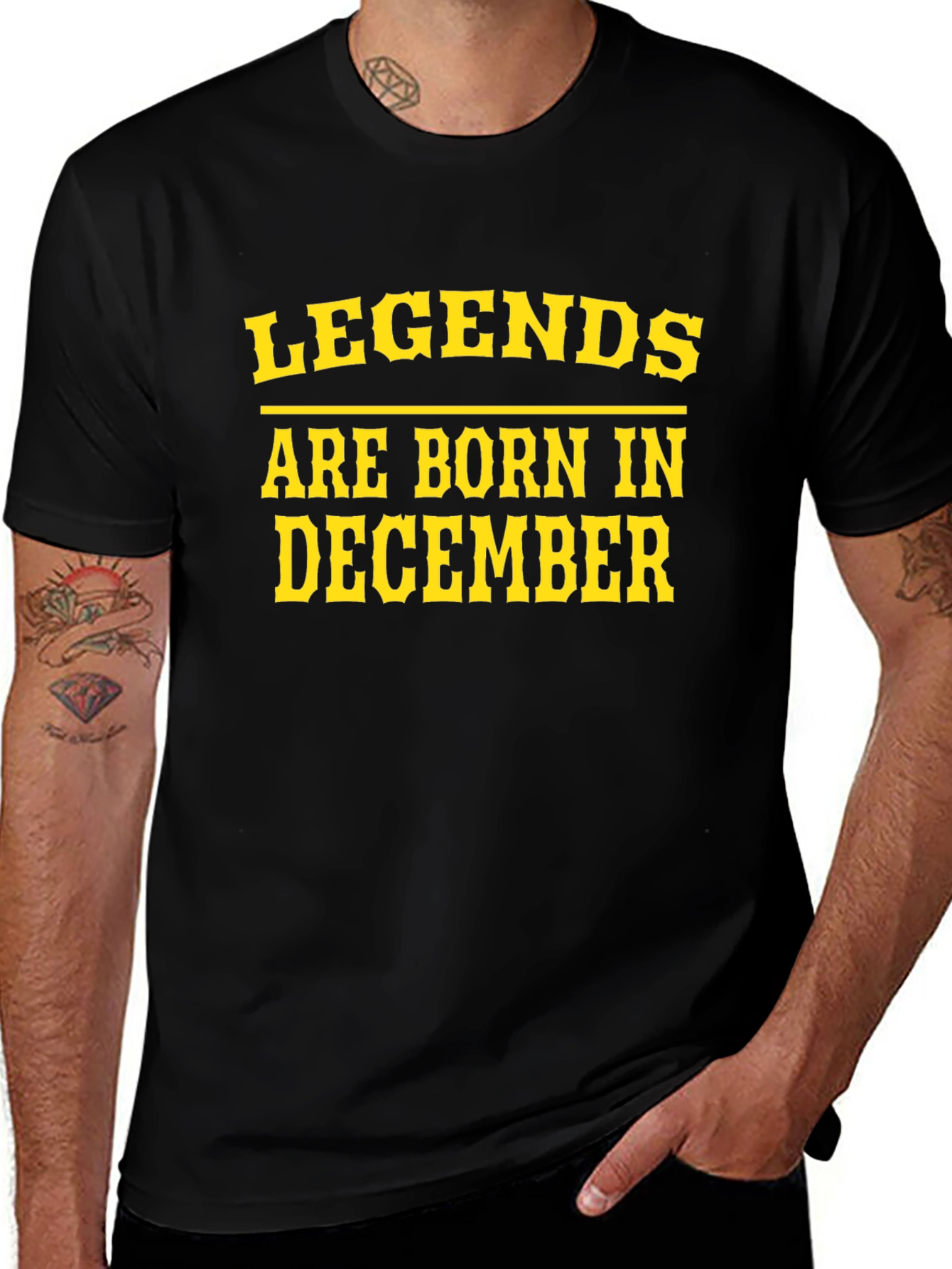 Legends Born in December Black Tee