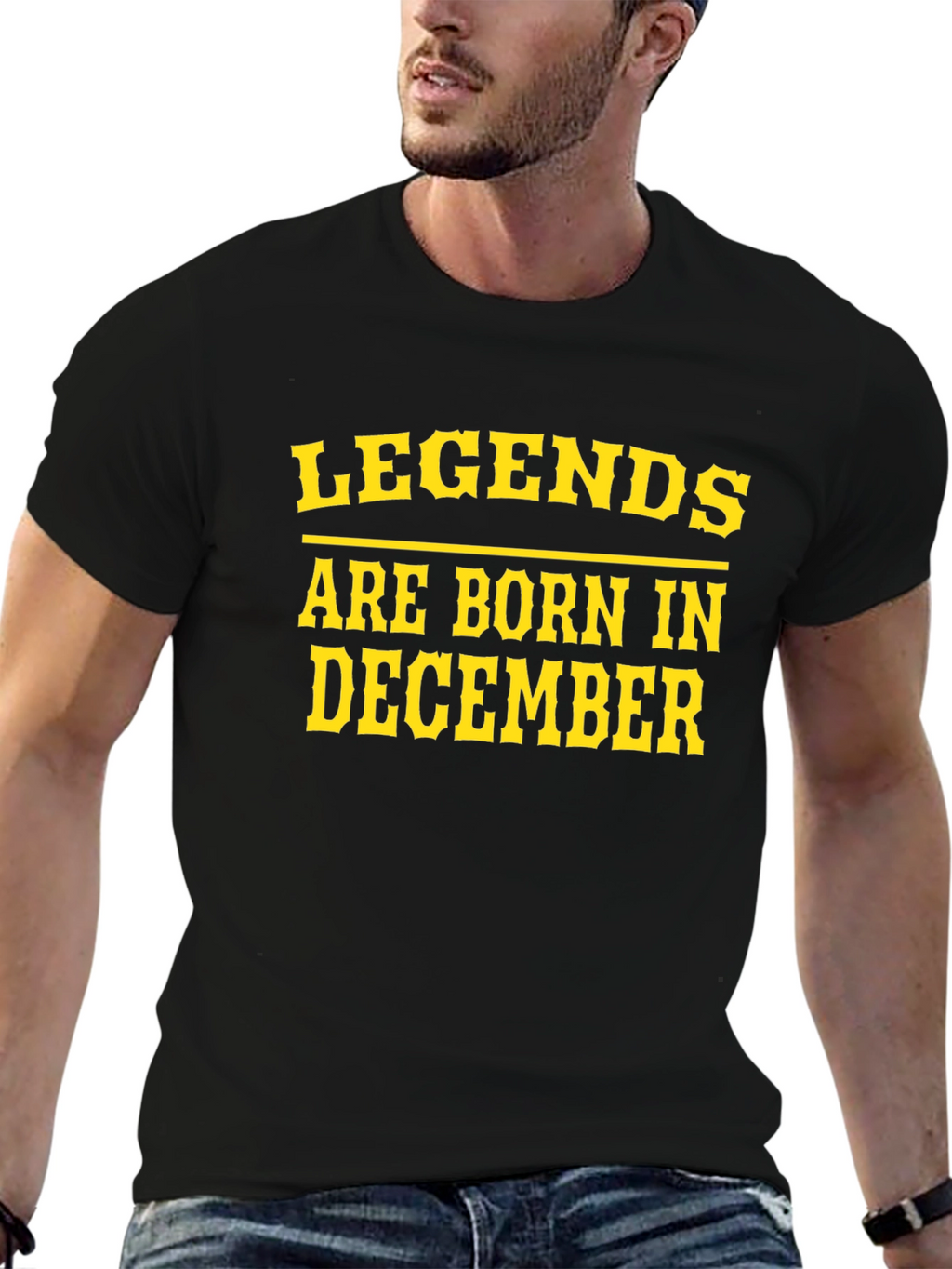 Legends Born in December Black Tee